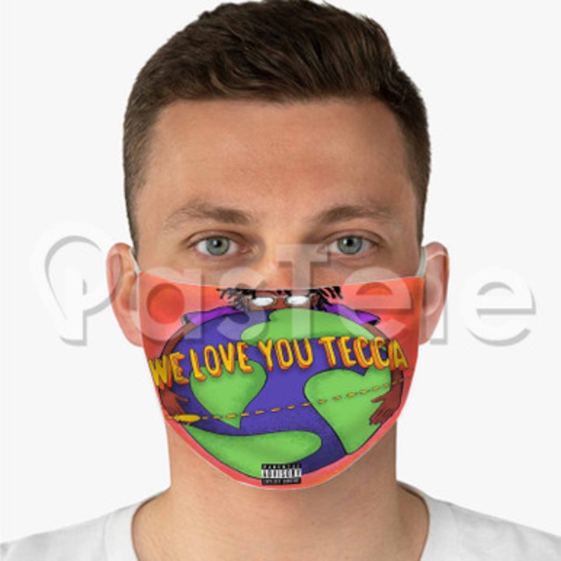 Lil Tecca We Love You Tecca Custom Fabric Face Mask Polyester Two Layers Cloth Washable