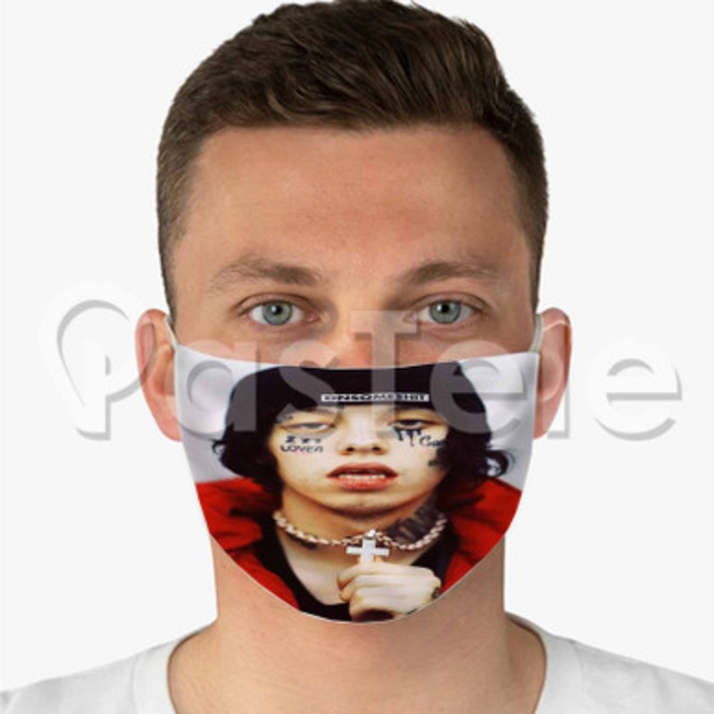 Lil Xan Custom Fabric Face Mask Polyester Two Layers Cloth Washable