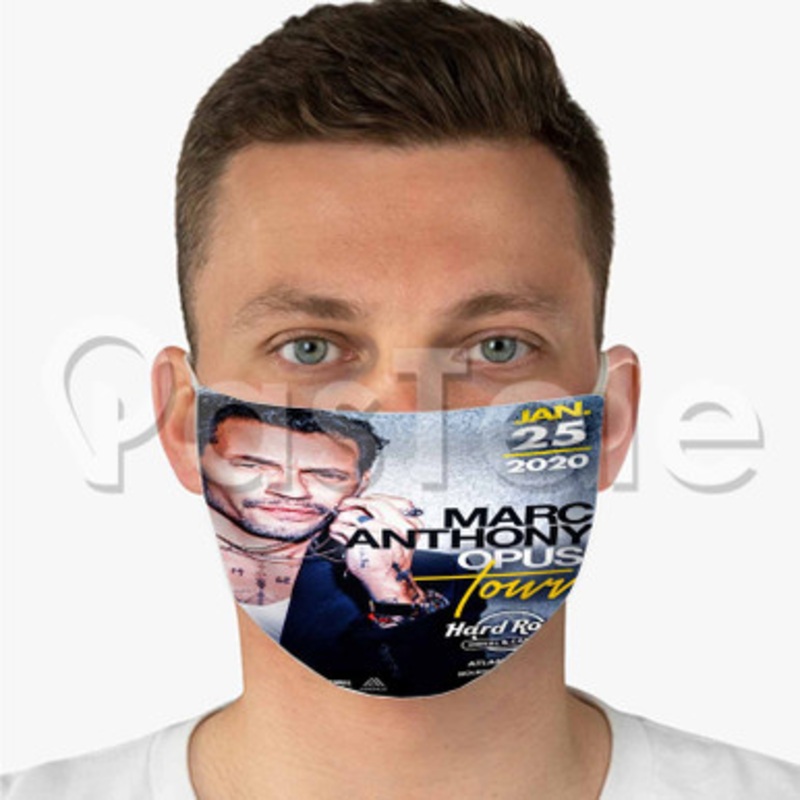 Marc Anthony Opus Tour Custom Fabric Face Mask Polyester Two Layers Cloth Washable