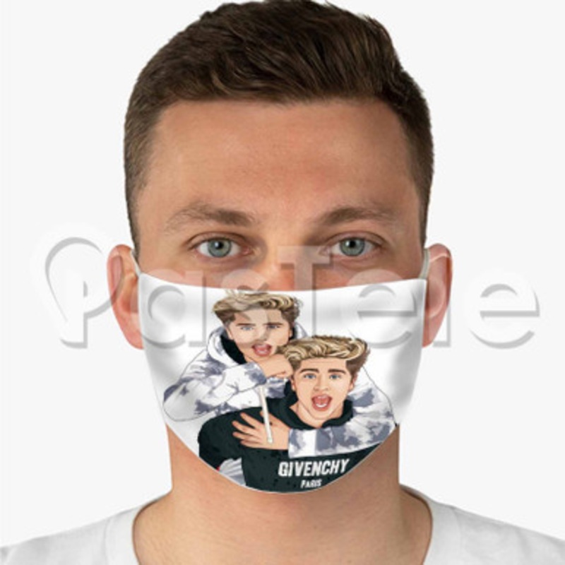 Martinez Twins Custom Fabric Face Mask Polyester Two Layers Cloth Washable