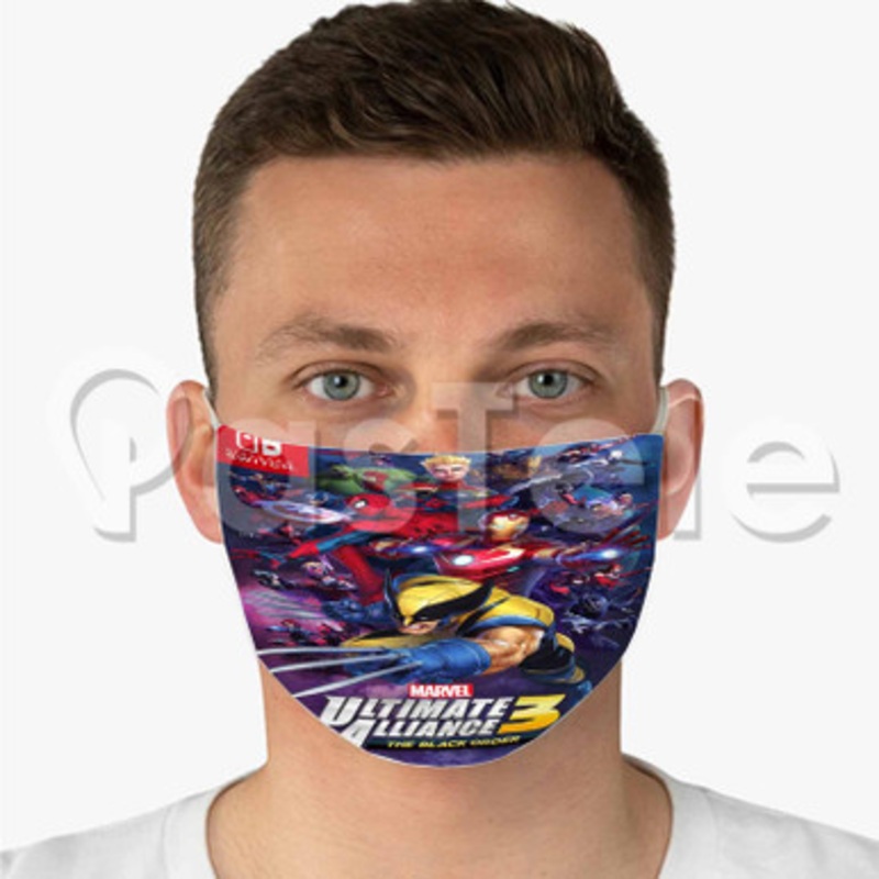 Marvel Ultimate Alliance 3 The Black Order Custom Fabric Face Mask Polyester Two Layers Cloth Washable