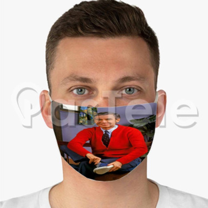Mister Rogers Custom Fabric Face Mask Polyester Two Layers Cloth Washable