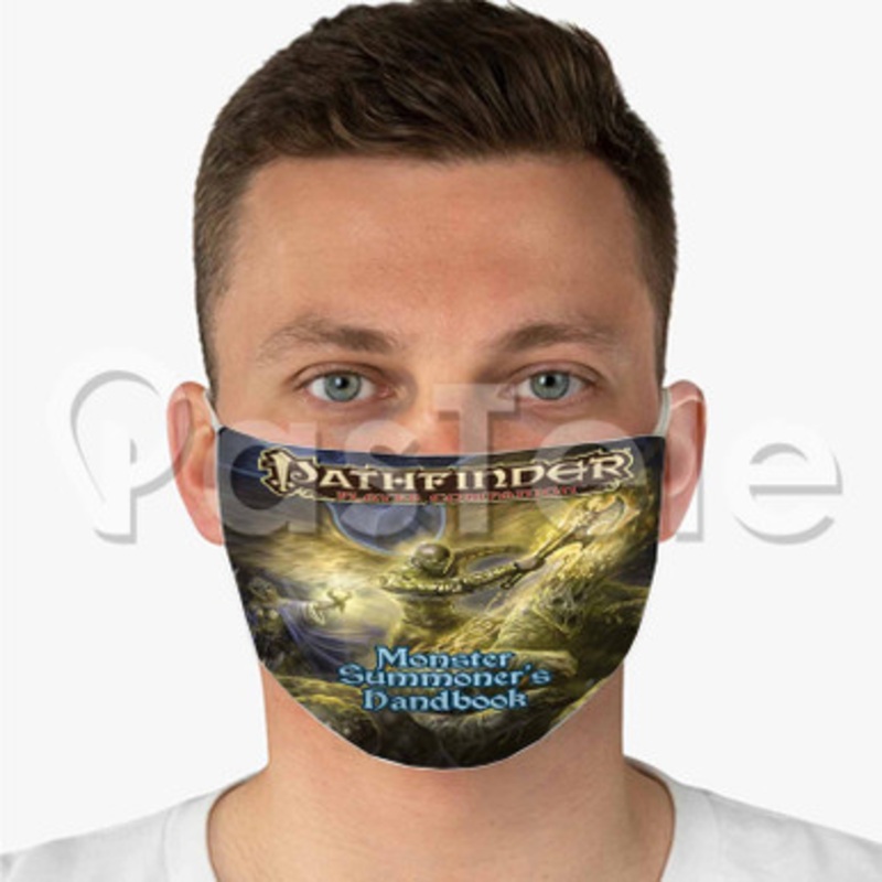 Monster Summoner s Handbook Custom Fabric Face Mask Polyester Two Layers Cloth Washable