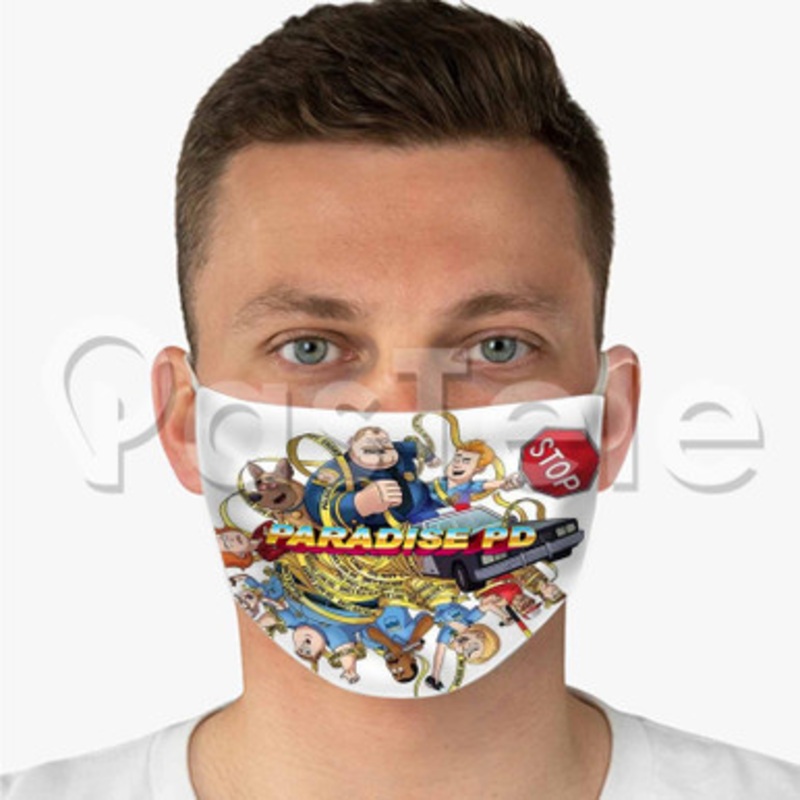 Paradise PD Custom Fabric Face Mask Polyester Two Layers Cloth Washable