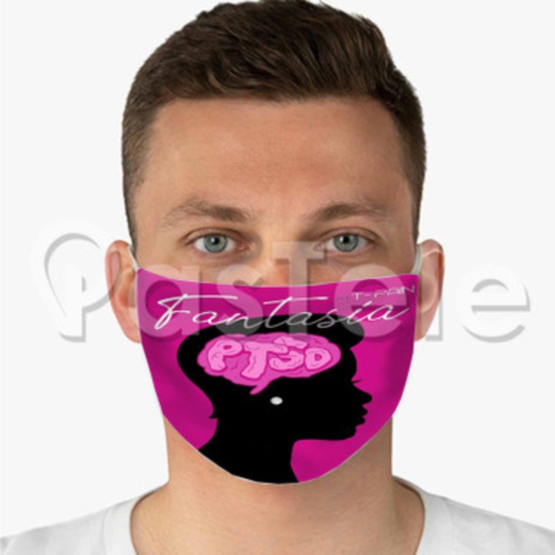 PTSD Fantasia Feat T Pain Custom Fabric Face Mask Polyester Two Layers Cloth Washable