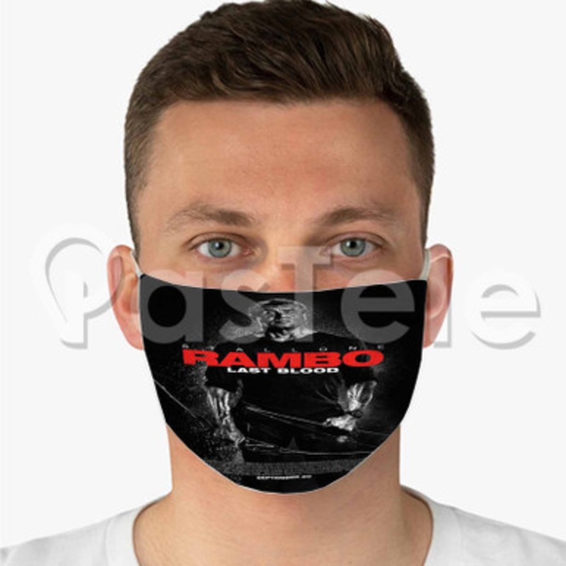 Rambo Last Blood Custom Fabric Face Mask Polyester Two Layers Cloth Washable