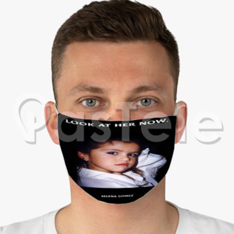 Selena Gomez Look At Her Now Custom Fabric Face Mask Polyester Two Layers Cloth Washable