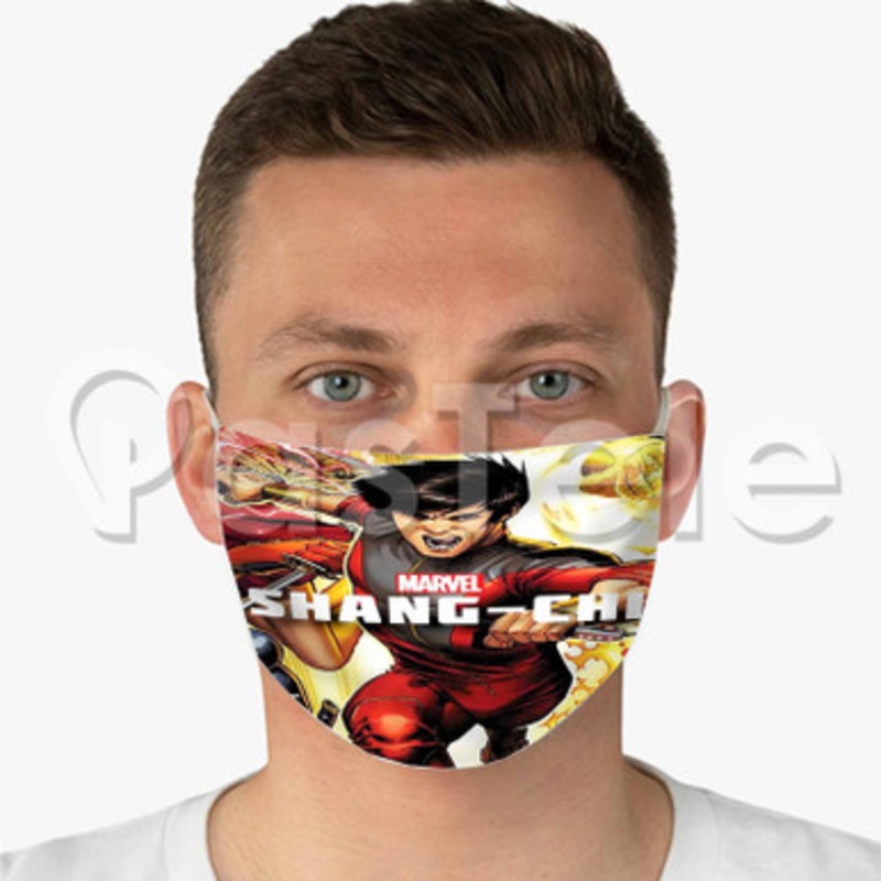 Shang Chi Marvel Custom Fabric Face Mask Polyester Two Layers Cloth Washable