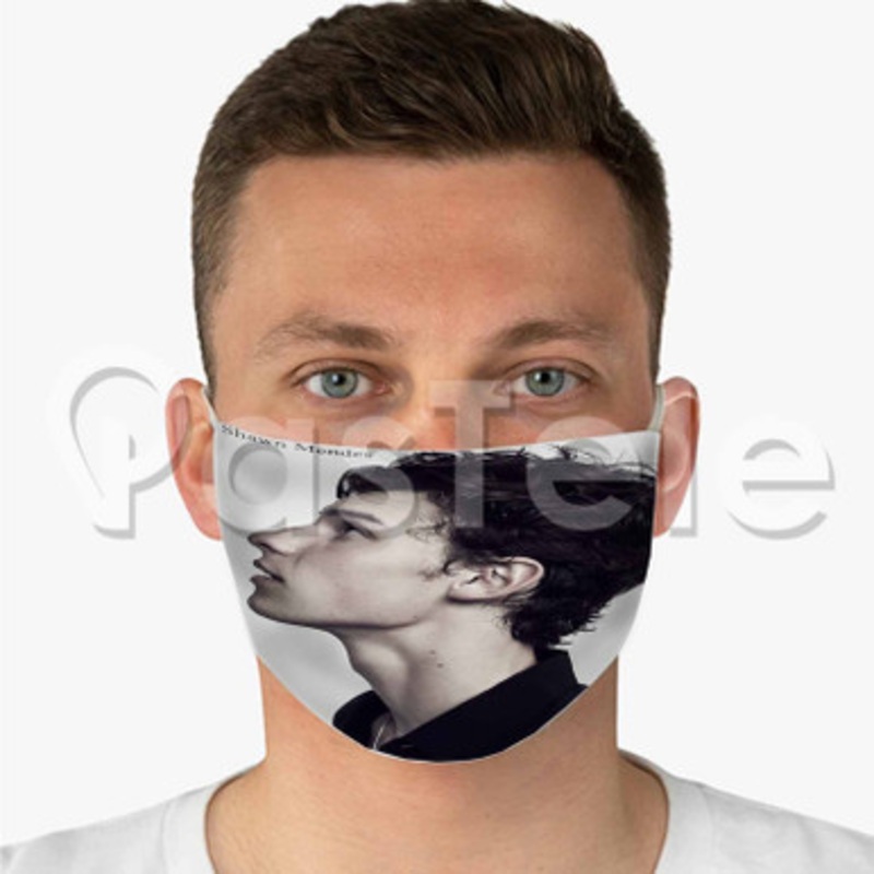 Shawn Mendes Custom Art Fabric Face Mask Polyester Two Layers Cloth Washable