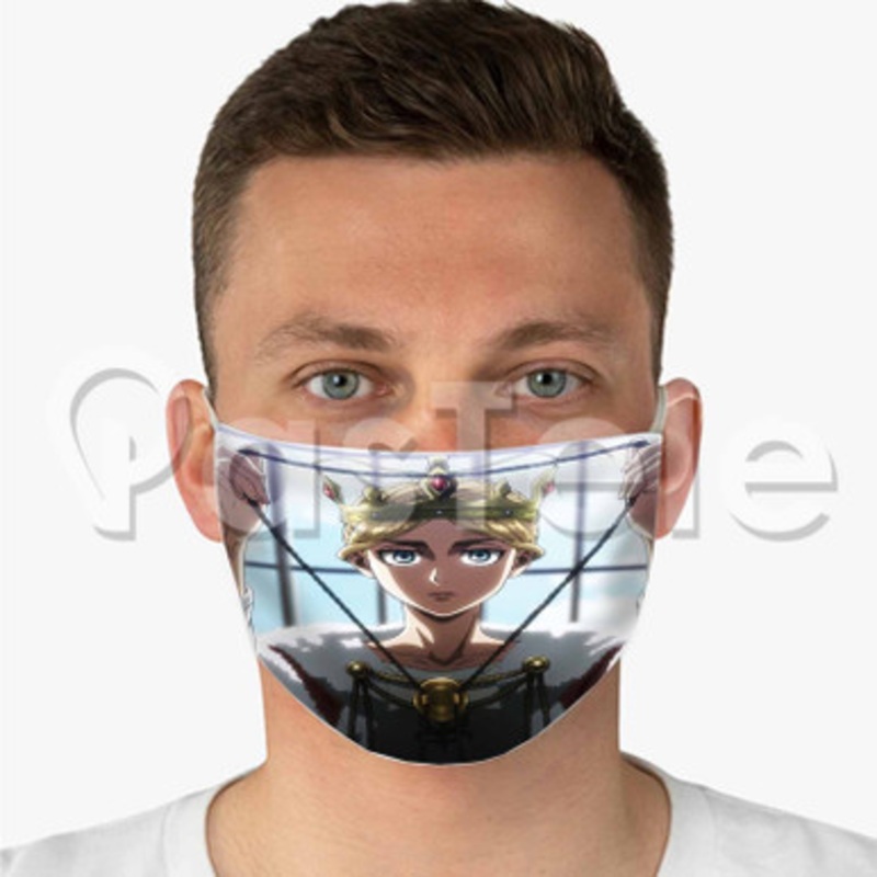 Shingeki no Kyojin Season 3 Custom Fabric Face Mask Polyester Two Layers Cloth Washable