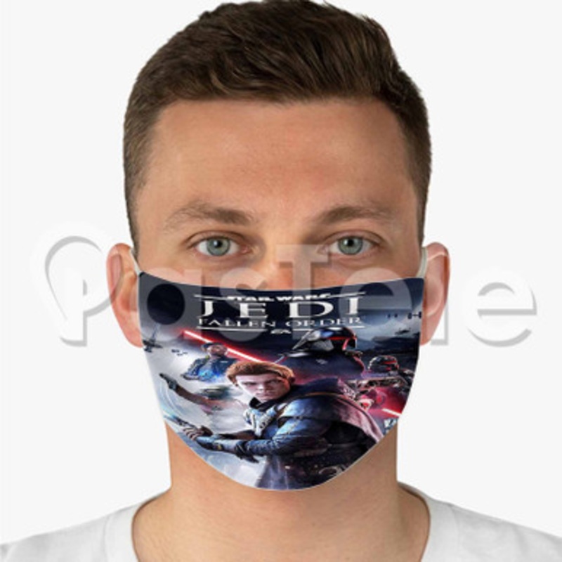 Star Wars Jedi Fallen Order Custom Fabric Face Mask Polyester Two Layers Cloth Washable