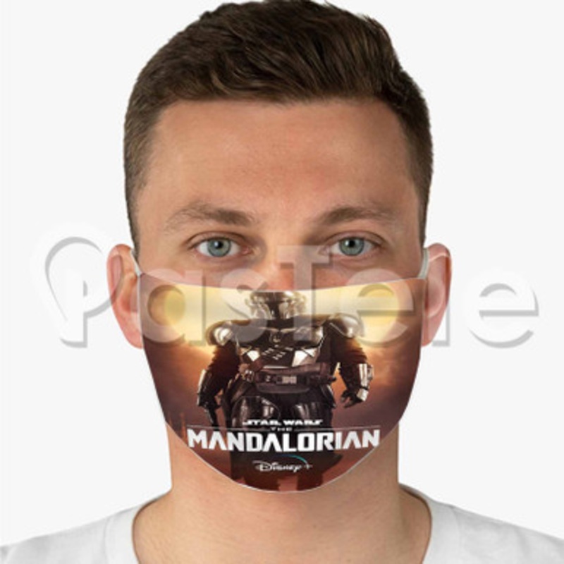 Star Wars The Mandalorian Custom Fabric Face Mask Polyester Two Layers Cloth Washable