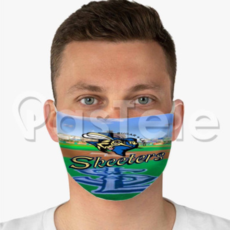Sugar Land Skeeters Custom Fabric Face Mask Polyester Two Layers Cloth Washable