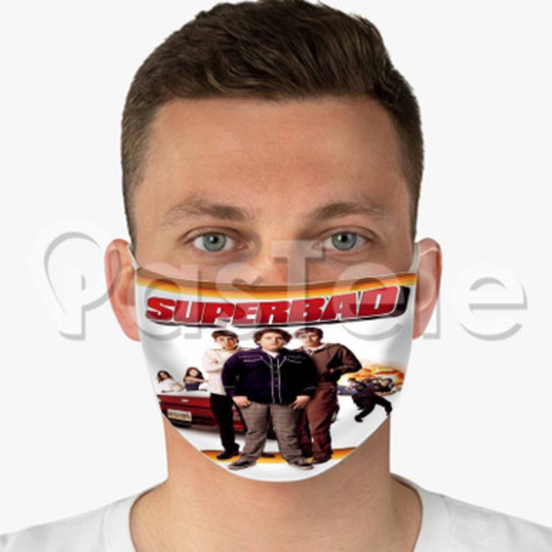 Superbad Custom Fabric Face Mask Polyester Two Layers Cloth Washable