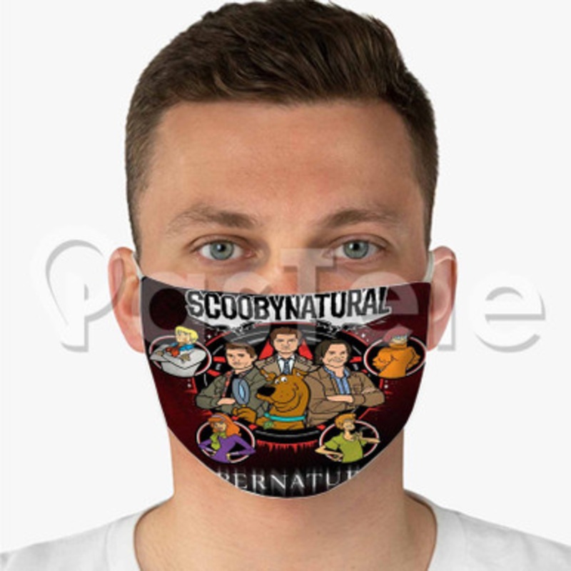 Supernatural Scooby Doo Custom Fabric Face Mask Polyester Two Layers Cloth Washable