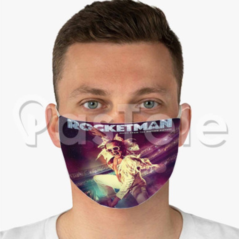 Taron Egerton Rocketman Custom Art Fabric Face Mask Polyester Two Layers Cloth Washable