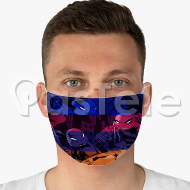 Teenage Mutant Ninja Turtles Custom Fabric Face Mask Polyester Two Layers Cloth Washable