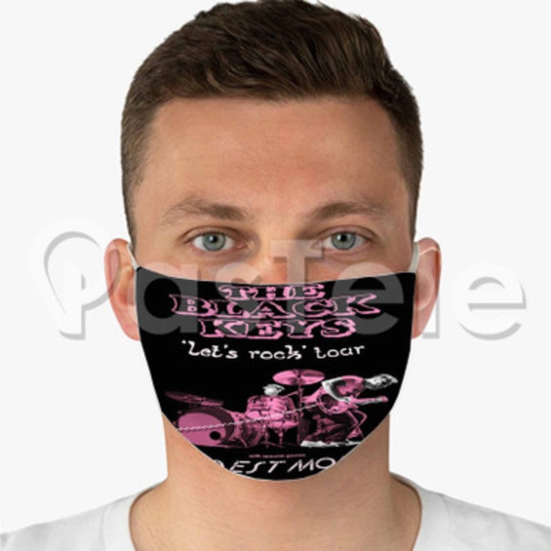 The Black Keys Custom Fabric Face Mask Polyester Two Layers Cloth Washable