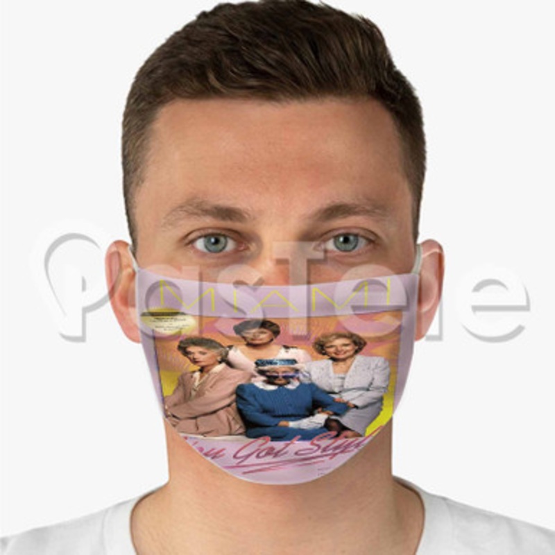 The Golden Girls Miami Custom Fabric Face Mask Polyester Two Layers Cloth Washable