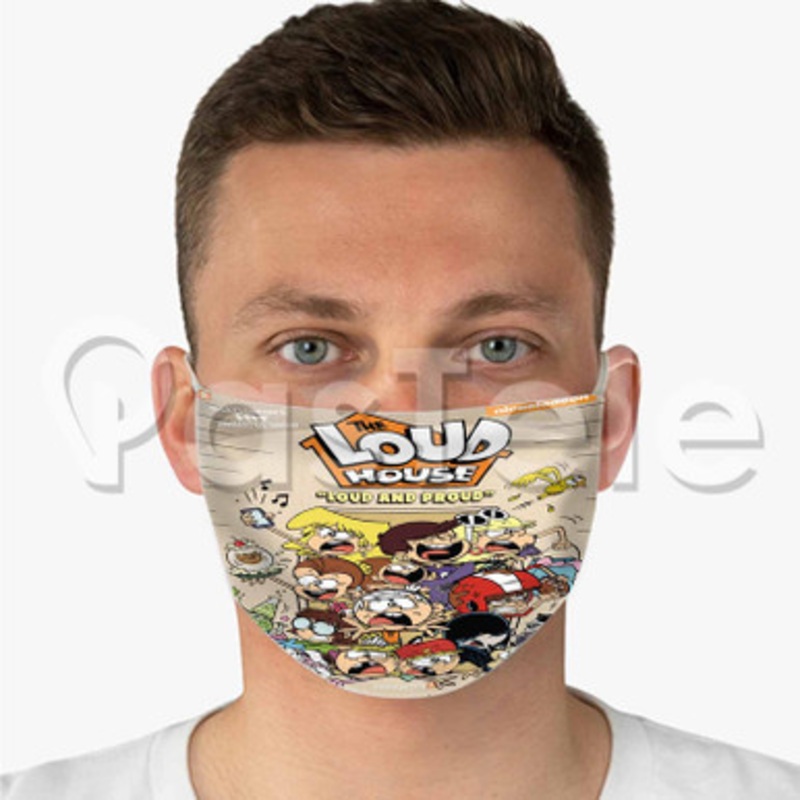 The Loud House Custom Fabric Face Mask Polyester Two Layers Cloth Washable
