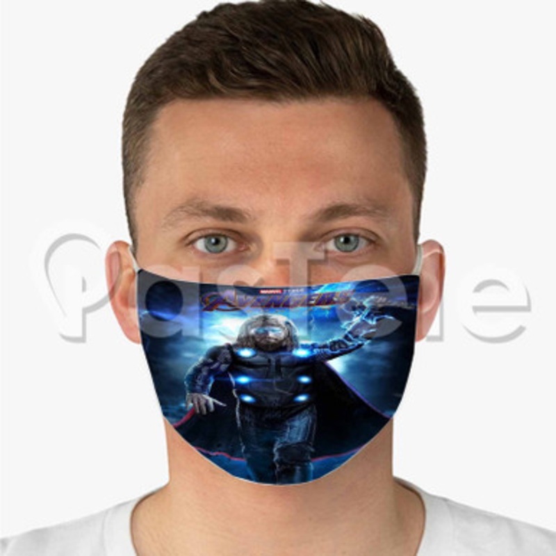Thor Avengers Endgame Custom Fabric Face Mask Polyester Two Layers Cloth Washable