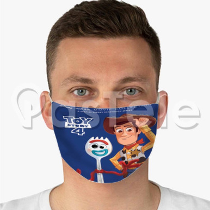 Toy Story 4 Custom Fabric Face Mask Polyester Two Layers Cloth Washable