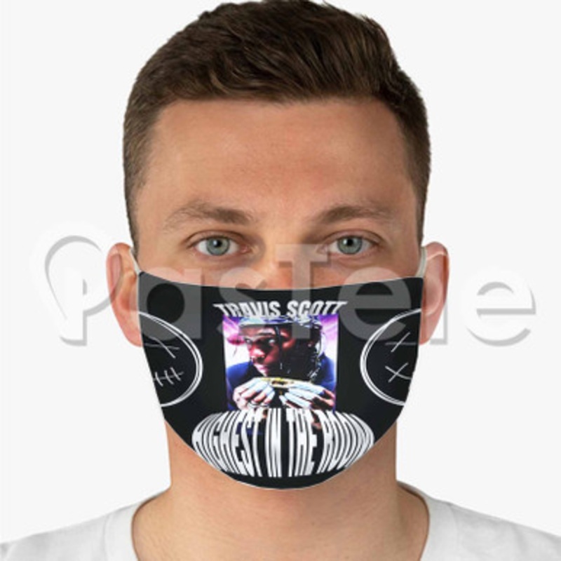 Travis Scott Highest in The Room Custom Fabric Face Mask Polyester Two Layers Cloth Washable