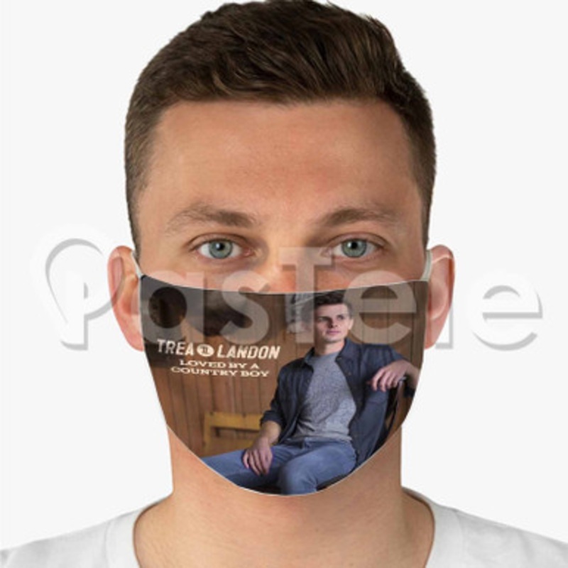 Trea Landon Loved by a Country Boy Custom Fabric Face Mask Polyester Two Layers Cloth Washable