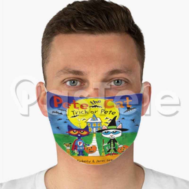 Trick or Pete Custom Fabric Face Mask Polyester Two Layers Cloth Washable