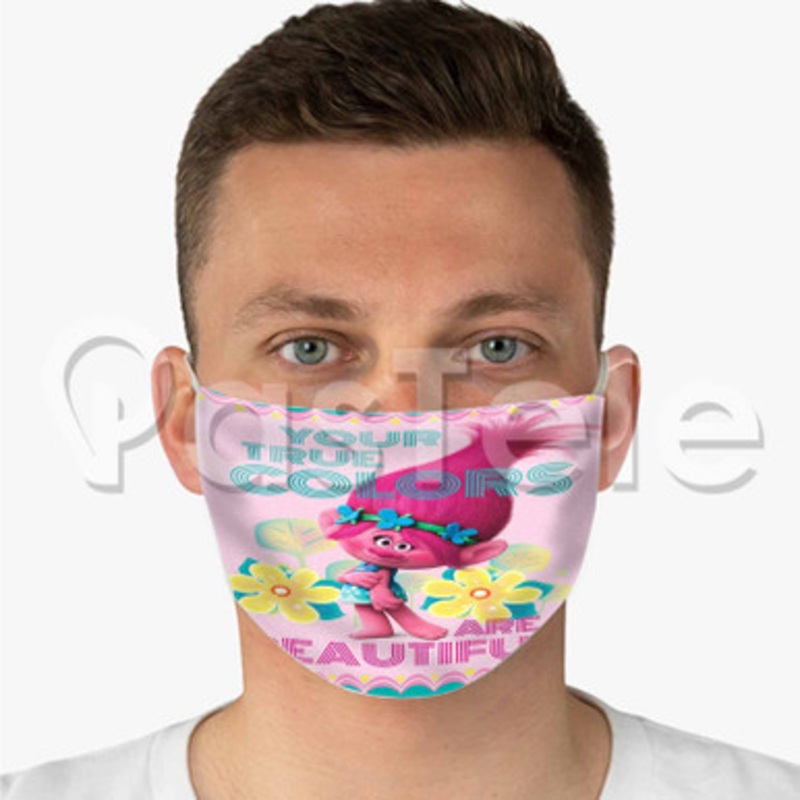 Trolls Custom Fabric Face Mask Polyester Two Layers Cloth Washable