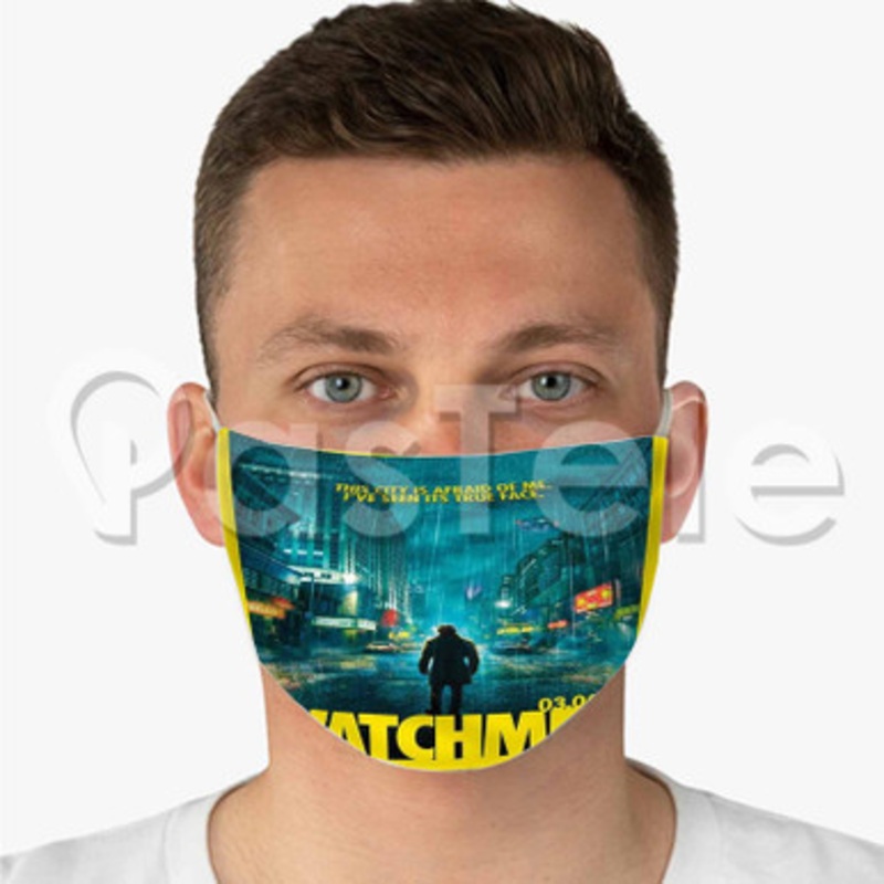 Watchmen Custom Fabric Face Mask Polyester Two Layers Cloth Washable
