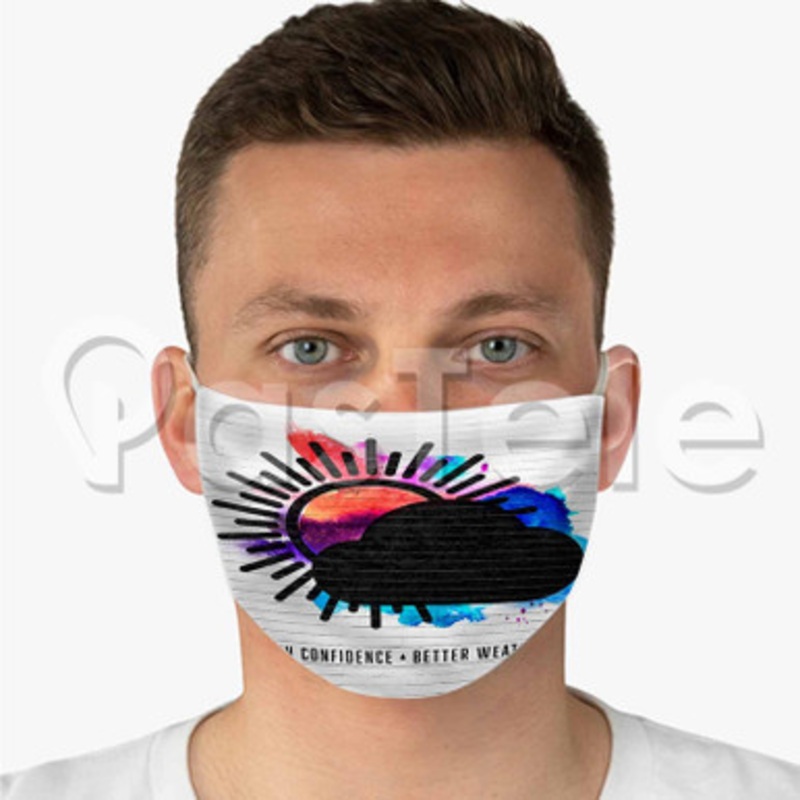 With Confidence Custom Fabric Face Mask Polyester Two Layers Cloth Washable