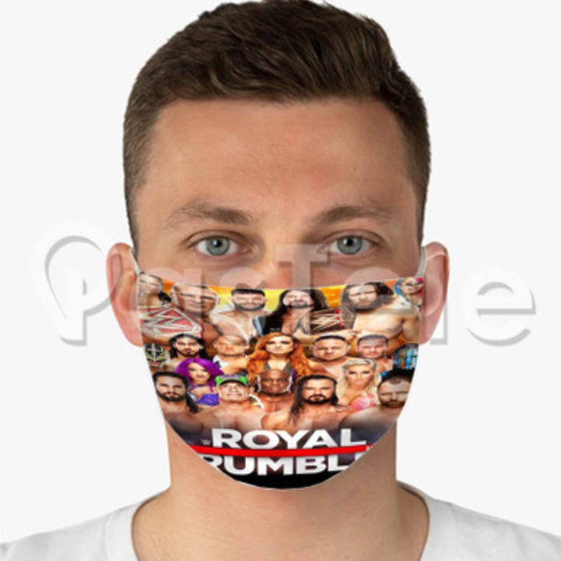 WWE Royal Rumble Custom Fabric Face Mask Polyester Two Layers Cloth Washable