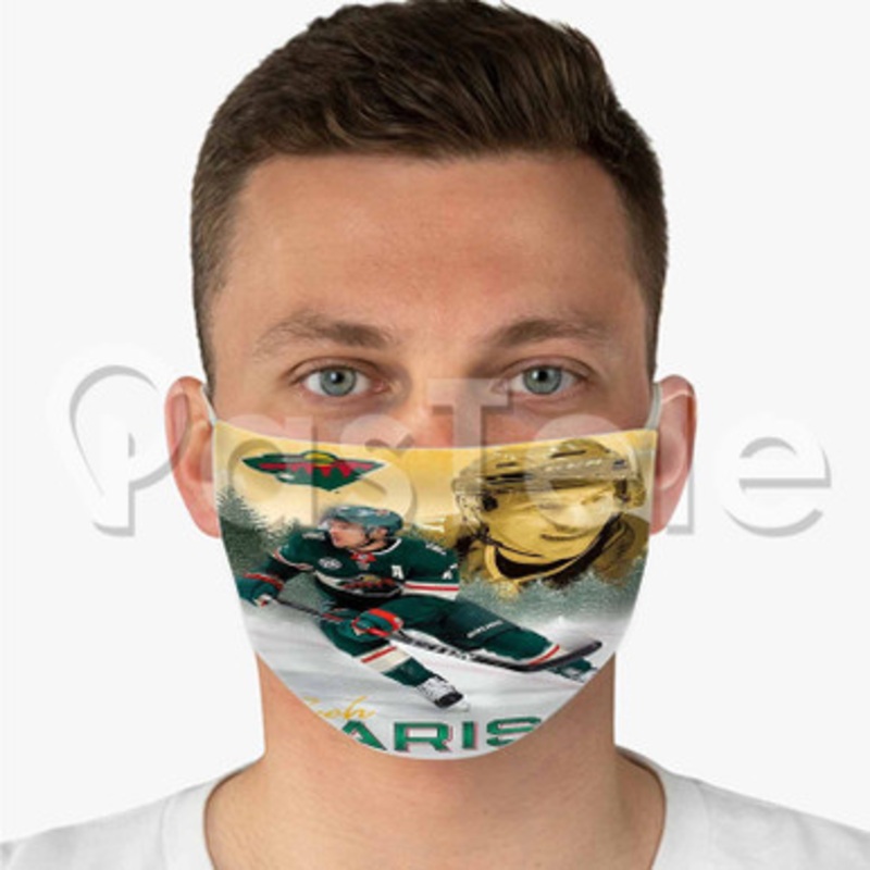 Zach Parise Minnesota Wild NHL Custom Fabric Face Mask Polyester Two Layers Cloth Washable