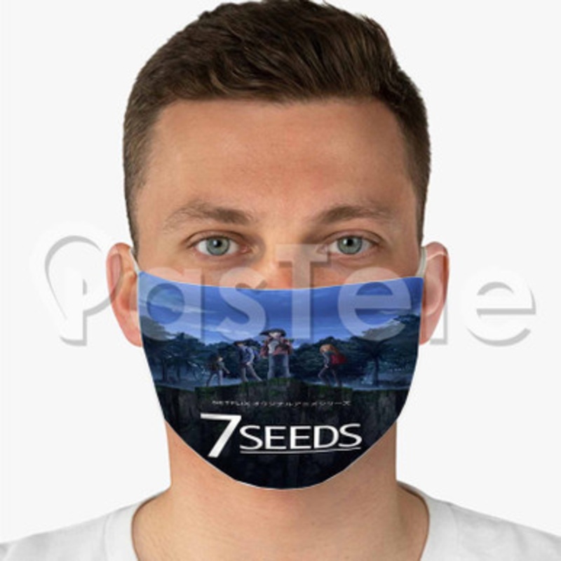 7 Seeds Custom Fabric Face Custom Fabric Face Mask Polyester Two Layers Cloth