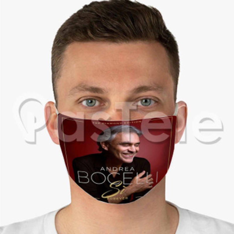 Andrea Bocelli Si Forever The Diamond Edition Custom Fabric Face Custom Fabric Face Mask Polyester Two Layers Cloth