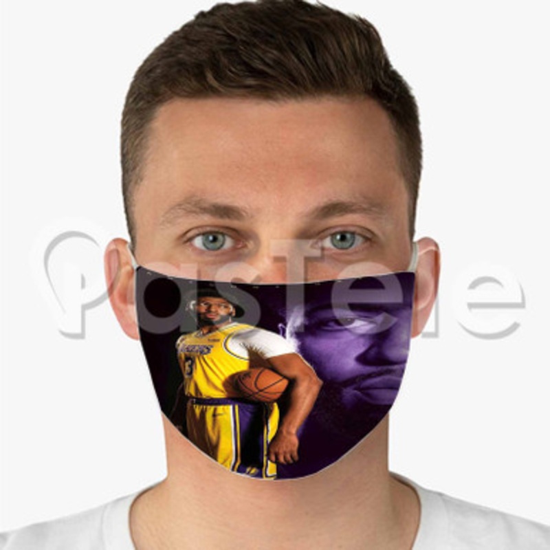 Anthony Davis Los Angeles Lakers NBA Custom Fabric Face Custom Fabric Face Mask Polyester Two Layers Cloth