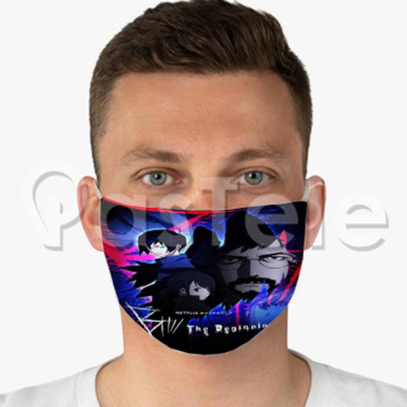 B The Beginning Custom Fabric Face Custom Fabric Face Mask Polyester Two Layers Cloth