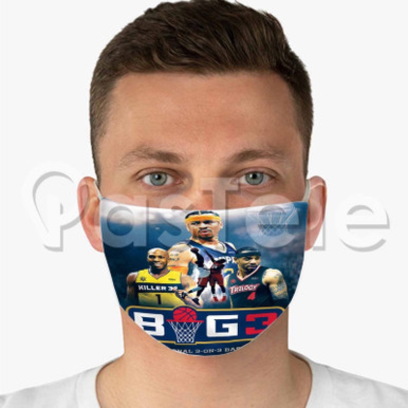 BIG3 Custom Fabric Face Custom Fabric Face Mask Polyester Two Layers Cloth