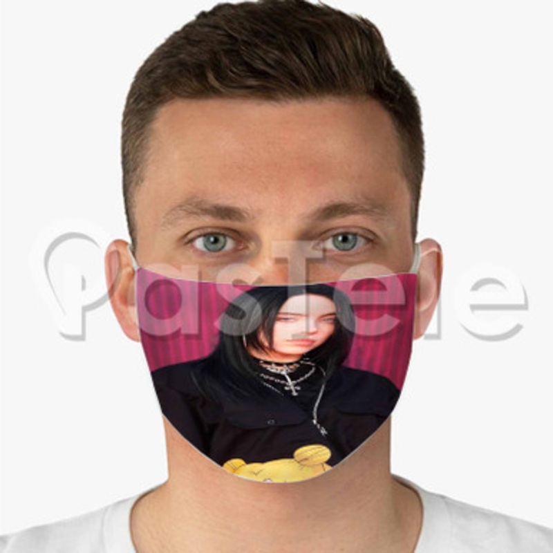 Billie Eilis 2 Custom Fabric Face Custom Fabric Face Mask Polyester Two Layers Cloth