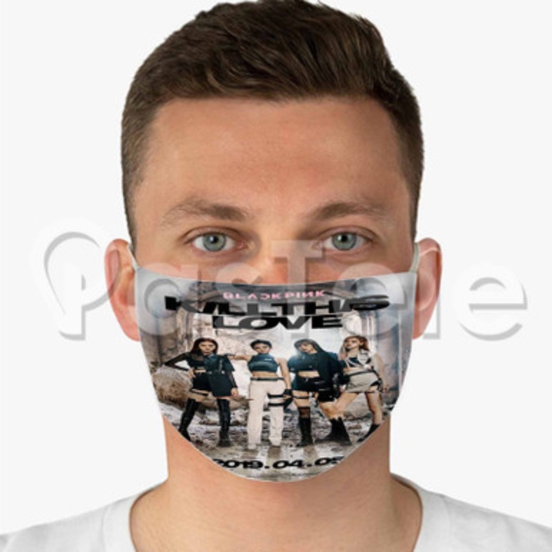 Blackpink Kill this love Custom Fabric Face Custom Fabric Face Mask Polyester Two Layers Cloth