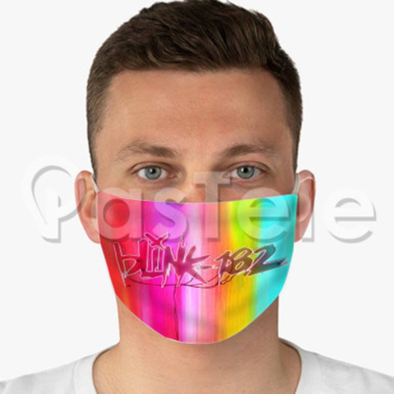 blink 182 NINE Custom Fabric Face Custom Fabric Face Mask Polyester Two Layers Cloth