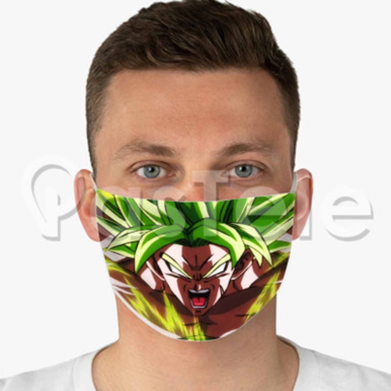 Broly Custom Fabric Face Custom Fabric Face Mask Polyester Two Layers Cloth