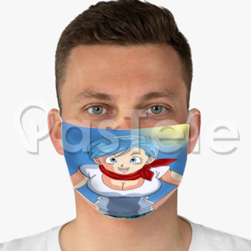 Bulma Dragon Ball Custom Fabric Face Custom Fabric Face Mask Polyester Two Layers Cloth