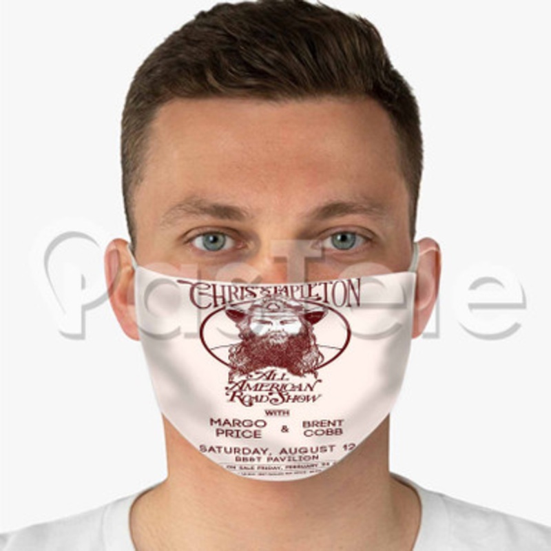 Chris Stapleton All America Road Show Custom Fabric Face Custom Fabric Face Mask Polyester Two Layers Cloth