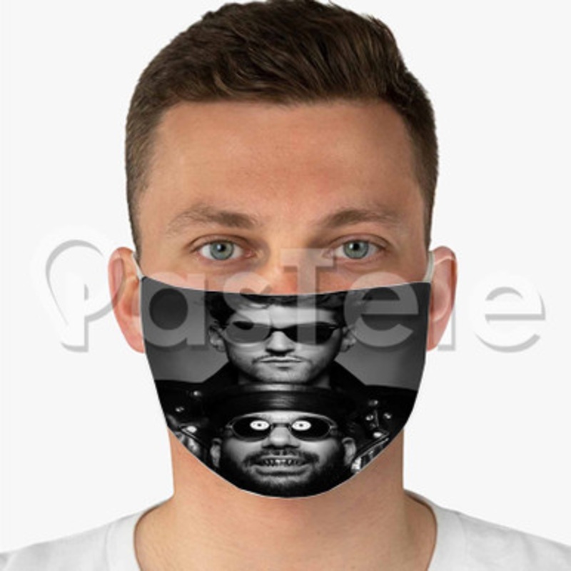 Chromeo Custom Fabric Face Custom Fabric Face Mask Polyester Two Layers Cloth