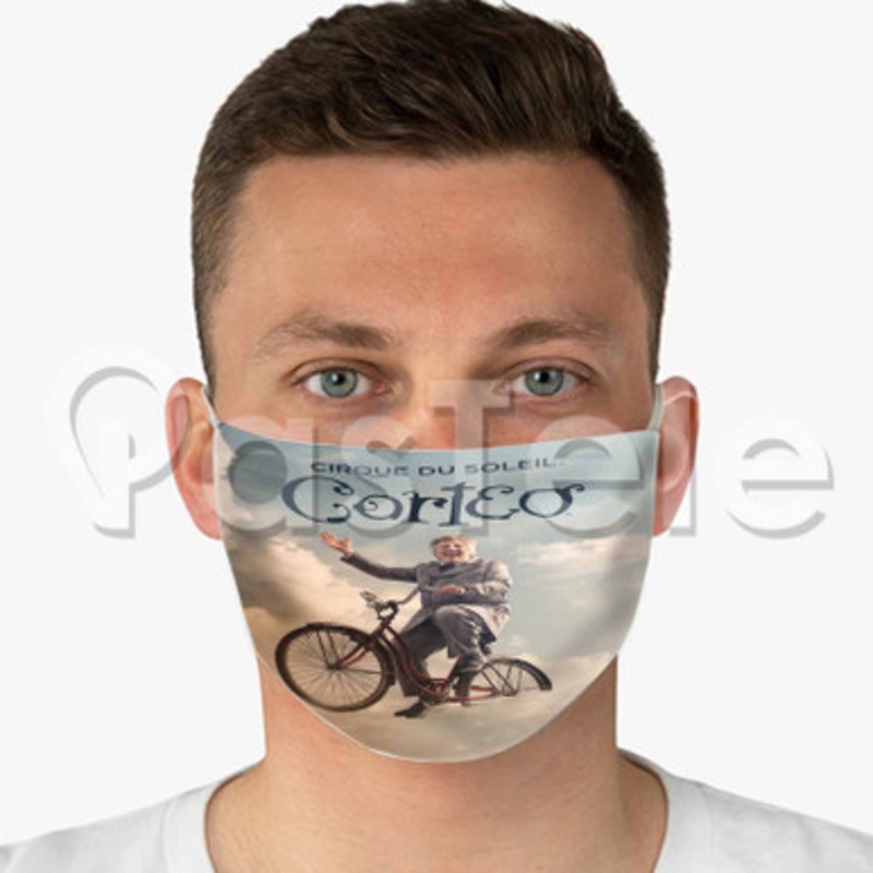 Cirque du Soleil Corteo Custom Fabric Face Custom Fabric Face Mask Polyester Two Layers Cloth