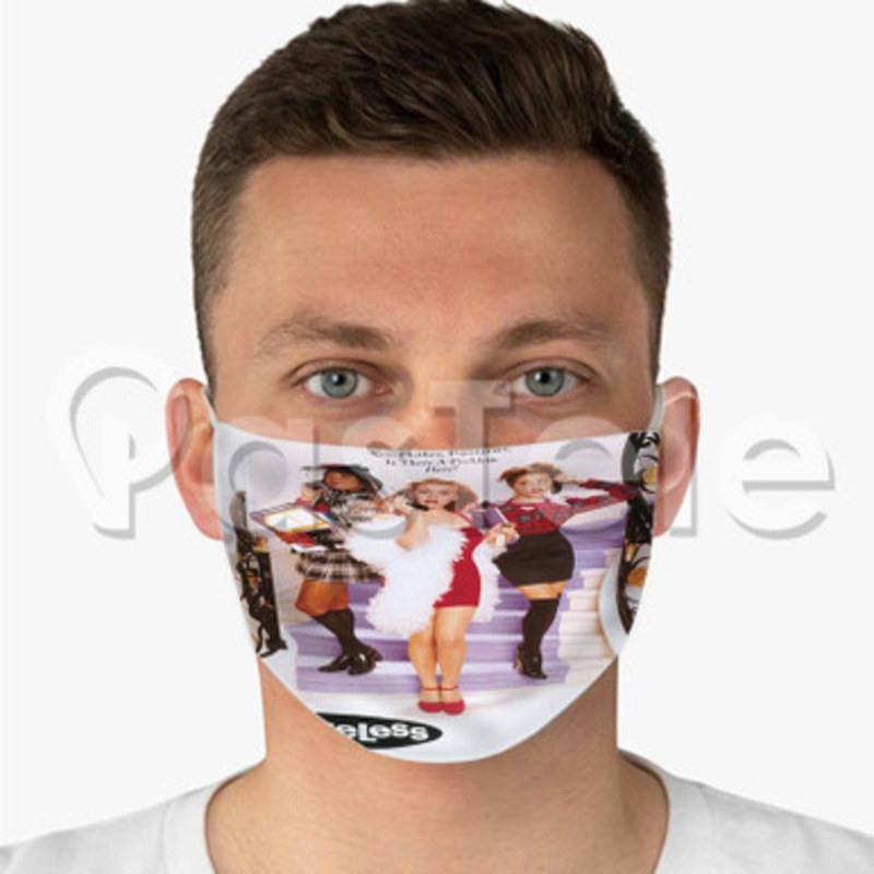Clueless Custom Fabric Face Custom Fabric Face Mask Polyester Two Layers Cloth