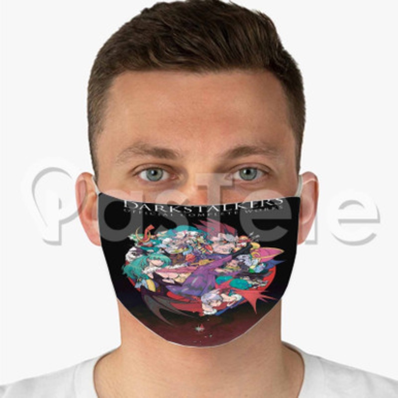 Darkstalkers Custom Fabric Face Custom Fabric Face Mask Polyester Two Layers Cloth