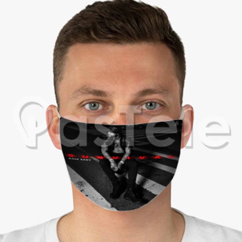 Dave East Survival Custom Fabric Face Custom Fabric Face Mask Polyester Two Layers Cloth